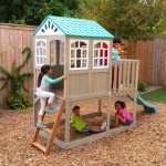 Casuta de joaca suspendata  HighLine  Retreat PlayHouse - Complex cu tobogan Centru multifuntional din lemn Kidkraft